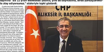 CHP’li Köybaşı’ndan AKP’li YavaCHP’li Köybaşı’ndan AKP’li Yavaş’a tepki   22 YILDA DOYMADINIZ!ş’a tepki   22 YILDA DOYMADINIZ!